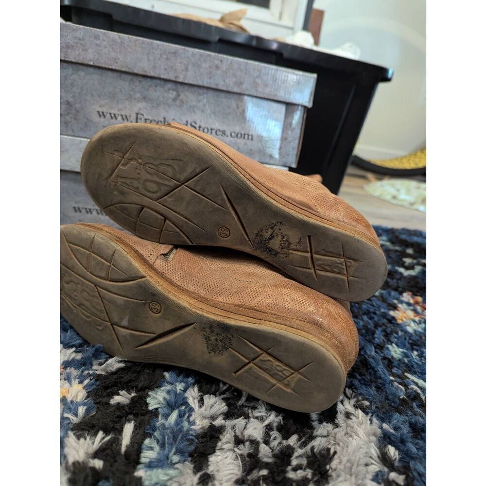 A.S.98 Brielle Bootie Sandals Tan Leather Slouch Peep Toe Zip EU 39 US 8.5–9 - Picture 6 of 9